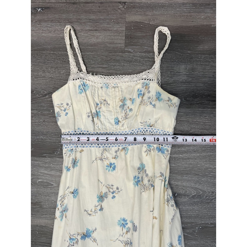 Vintage JCPenney Fashions Blue Floral Cottagecore Maxi Dress Size S - Picture 5 of 7